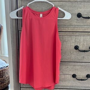 LULULEMON~size 6~EUC~High Neck Running & Training Tank Top~Red/Pale Raspberry